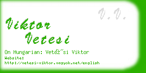 viktor vetesi business card